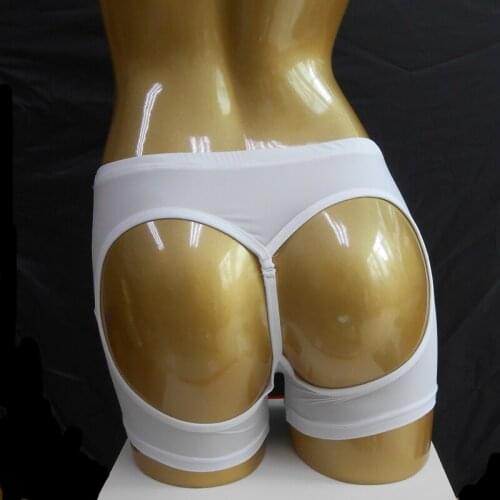 Sexy Women Ice Silk Transparent Exotic Appare Open Crotch Panties White Briefs Bottom Wear Sexy Erotic Lingerie F17