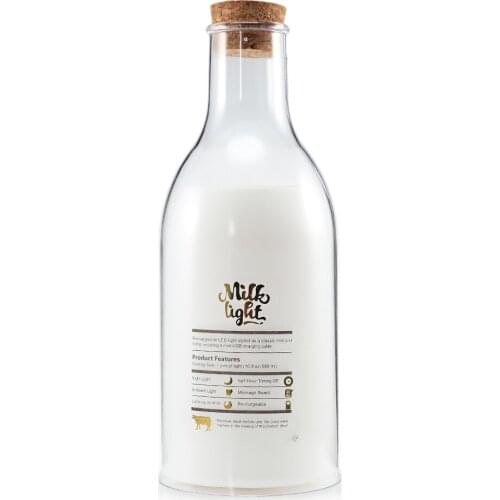 2019 USB Charging LED Bedside Lamp Milk Bottle DIY Message Night Light With Timing Function Indoor Light For Bedroom Living Room