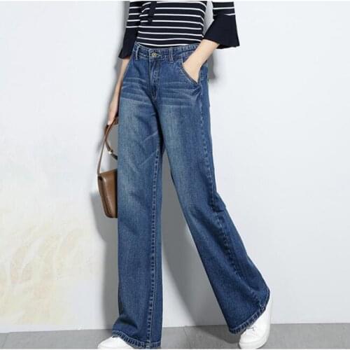 Loose Jeans Women Casual Jeans 2019 Spring Autumn Denim Trousers Straight Wide Leg Jeans