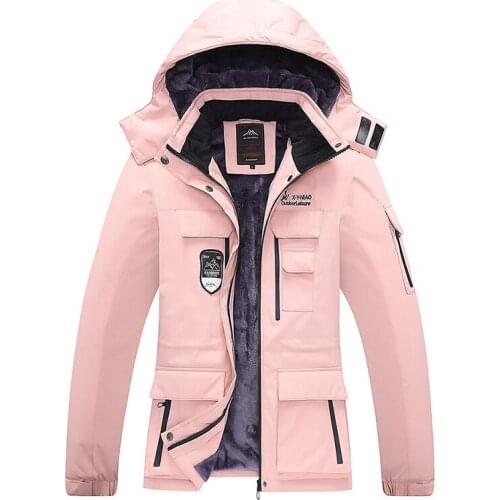 Winter Outdoor Sports Men Women Soft Shell Windbreaker Jacket Waterproof Thermal Mountain Climbing Hiking Camping Fleece Jacket
