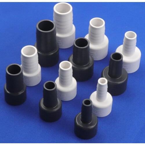 1~50Pcs 20~25mm Female Flat To 12.5~26mm Barb PVC Plastic Connector Irrigation Adapter Aquarium Pipe Fitting Hose Joints