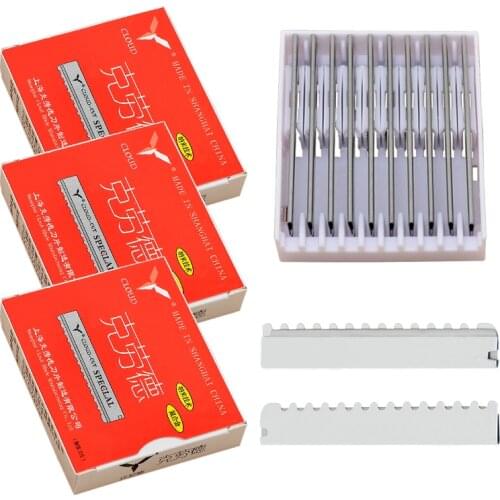 10Pcs Stainless Steel Hair Razor Blades Barber Thinning Knife Blades for Salon or DIY Used Hair Trimming Tool Blades HD0003