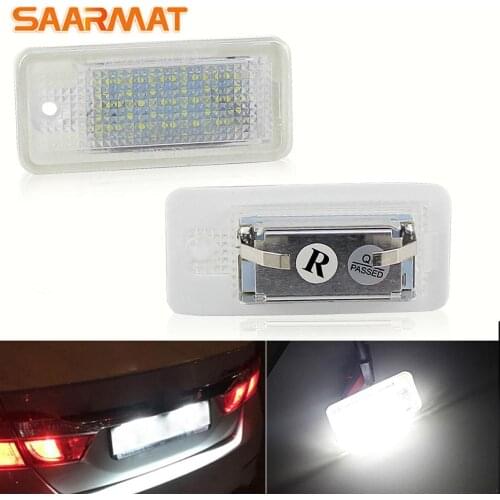 2PCS 12V no error license plate light Number License Plate Light plug and play for A4 A3 A6 C6 A8 B6 B7 S4 S3 S8 Q7 RS4 RS6 Q7