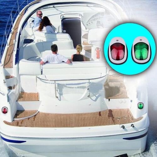 2X 10V-30V Universal ABS LED Navigation Light Signal Warning Lamp Signal Lamp For Marine Boat Yacht Trailer Truck Van