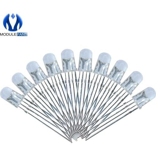 50Pcs Multicolor 4pin 5mm RGB Led Diode Light Lamp Tricolor Round Common Anode LED 5 mm Light Emitting Diode