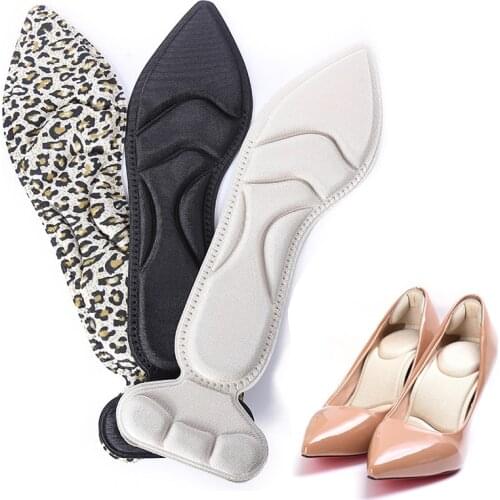 7D Soft Sponge Insoles Heel Protector Pad For Women High Heels Pointed Round Full Shoes Pads Anti-slip Foot Care Inserts