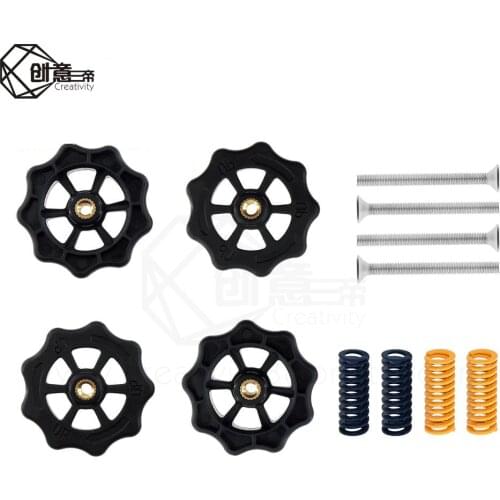 3d Printer Parts M4*40 Screw&nut Leveling Spring Kit For Heated Bed Cr10 Ender Um2 Prusa I3 Mk2/mk3 Hotbed