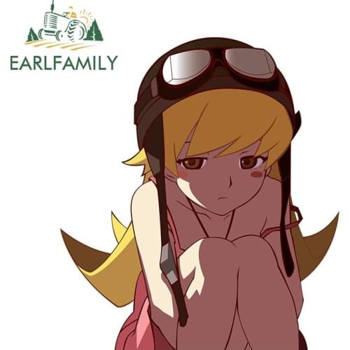 EARLFAMILY 13cm x 11.8cm for Dizzy Monogatari Waterproof Car Sticker Auto Motorcycle Decal Personality Refrigerator Decoration