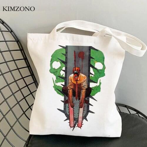 Chainsaw Man shopping bag tote recycle bag bolsa handbag bolsas de tela bag shoping bolsas reutilizables reciclaje grab