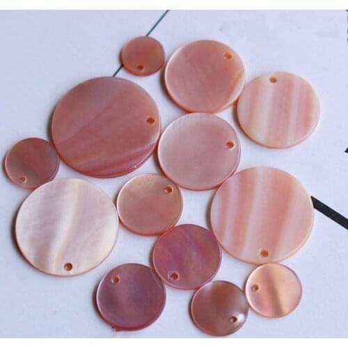 8-18MM Natural Sea Shell Round Beads For Jewelry Making DIY Findings Pink Seashell Material Make Fashion Earrings Necklace 10Pcs