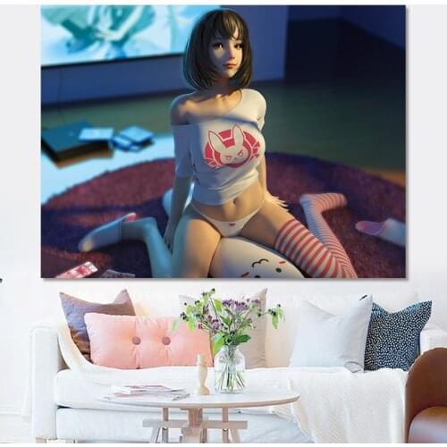Cartoon girl tapestry Kawaii wall hanging blanket livingroom bedroom background wall cloth