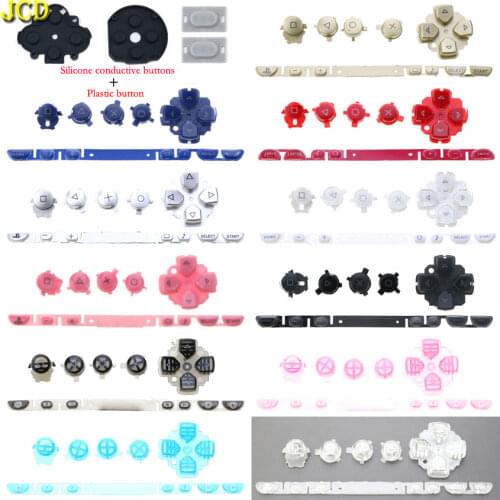 JCD For Sony PSP1000 PSP 1000 Game Console Replacement Left Right Buttons Kit Buttons Set Key PAD & Silicone Conductive Buttons