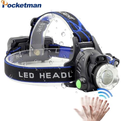 V6/L2/T6 LED Body Motion Sensor Headlamp USB Rechargeable Headlight Waterproof Induction Head Lamp Powerful Zoomable Head Torch