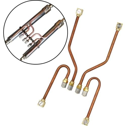 Upgrade Full Copper Hydraulic Oil Pipe Connectors For 1:14 RC Metal Excavator Metal Arm Part