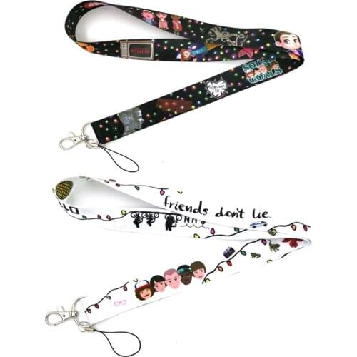 TV Show Stranger Things Keychain Lanyards For Keys USB ID Badge Holder Neck Straps Hang Rope Keycord Mobile Phone Accessories
