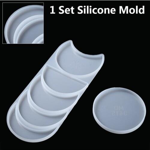 1 Set Silicone Mold Lunar Eclipse Resin Mold Astronomy Crescent Moon Phases Silicone Casting Moulds Jewelry Accessories
