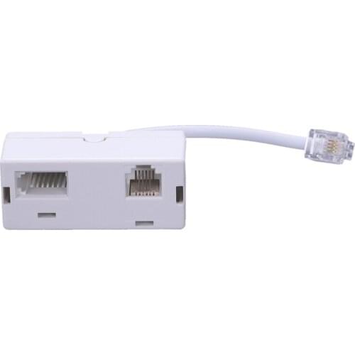 RJ11 Male Plug to RJ11 UK BT Telephone Socket Adapter Splitter