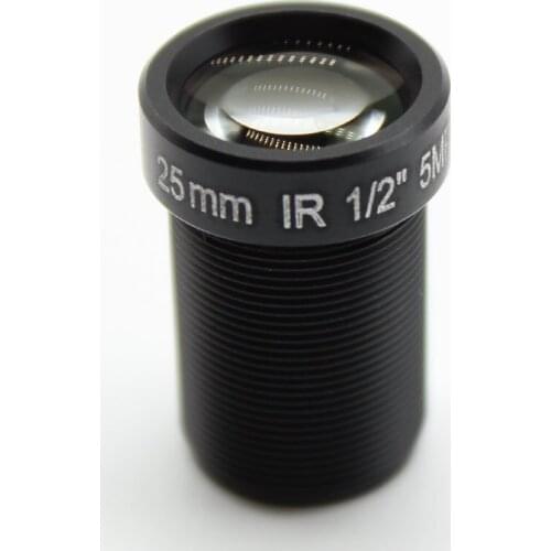 X4pcs HD 5mp 25mm CCTV Lens 1/2" Fixed Iris IR Infrared M12*0.5 view 70m 90degrees angle MTV mount For IP Camera