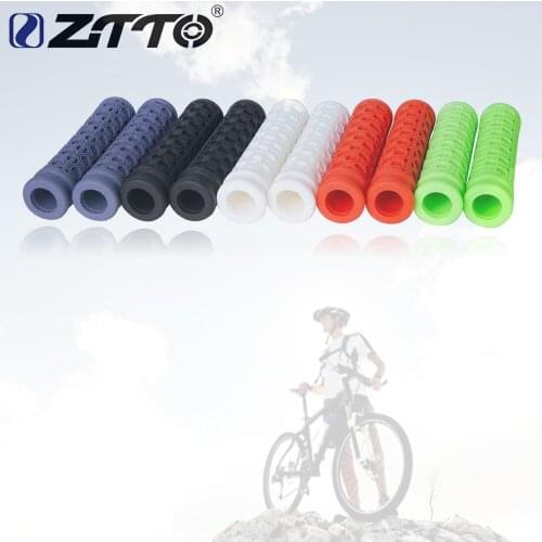 ZTTO Bicycle Parts MTB Mountain Bike Road Bicycle Real Silicone Shock-Proof Anti-Slip Grips 1 Pair