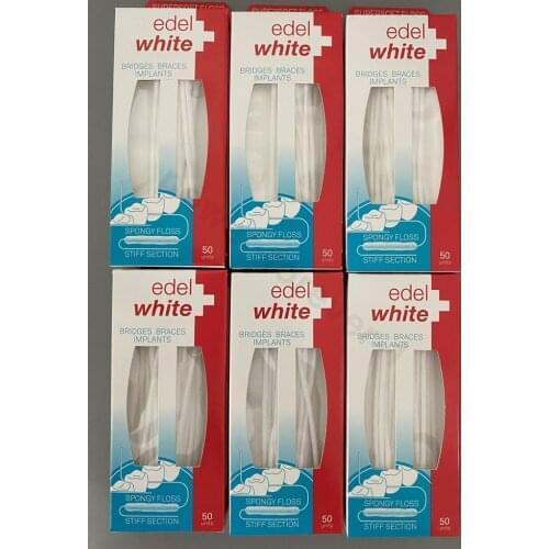 10Boxes Dental Sponge Floss Brackets Braces Implants Crown Bridges Cleaner Expand Edel White Superfloss