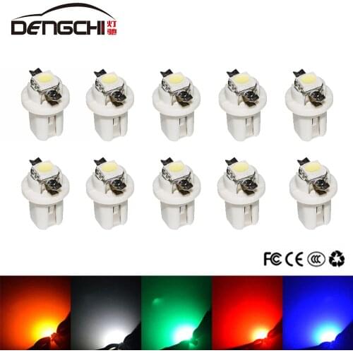 10 pièces 509T B8.5 5050 Led T5 Lampe Voiture Jauge Speedo Dash Ampoule Tableau De Bord Lumière d'instrument Coin Intérieur Lamp