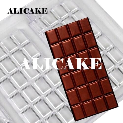 3D Polycarbonate Chocolate Molds Form Tray for Chocolate Bar Moulds Cake Decoration Bakery Baking Fondant Mold Pastry Tools