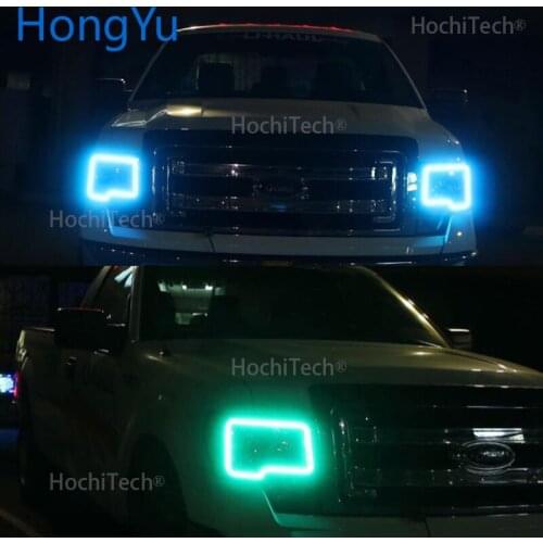 Car Auto Halo Rings Cotton Lights LED Angel Eyes RGB Car Styling For Ford F-150 F150 2009-2014 RGB LED Angel Eyes Halo Ring kit