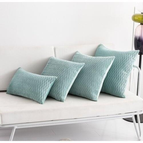 Fashion Pleated Velvet Cushion Cover 45x45cm 30x50cm Decorative Sofa Pillow Cover Pattern Design Quality Cushion Cover
