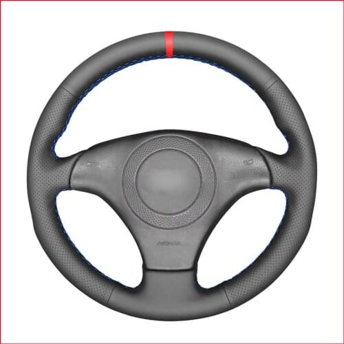 Artificial Leather Red Marker Steering Wheel Cover for Audi TT (8N) 1998-2001 A8 S8 (D2) 1998-2002 S4 (B5)
