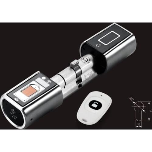 Best Quality APP remote control Fingerprint door locks electronic door Lock Cylinder L5SR-PLUS DHL Free shipping