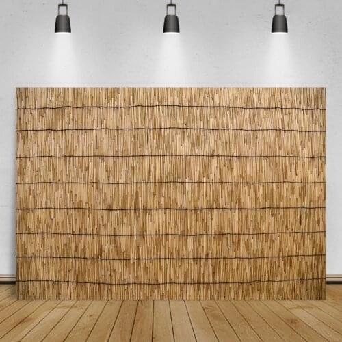 Laeacco Photography Backgrounds Old Vintage Bamboo Wall Party Baby Newborn Portrait Photo Backdrops Pet Photocall Photo Studio