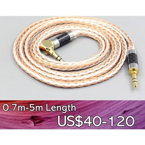 LN007666 6.5mm XLR 16 Core OCC Silver Plated Mixed Headphone Cable For Fostex T50RP Mk3 T40RP Mk2 T20RP Mk2 Dekoni Audio Blue