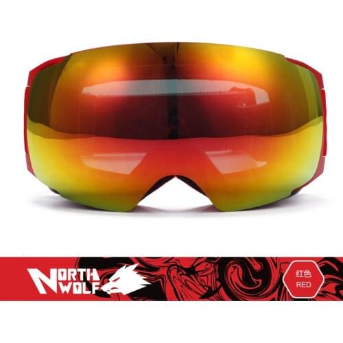 High quality Lenses Ski Goggles men women Quick-change Lens spherical mirror 100% UV400 Protection Anti-fog Snowboard Goggles