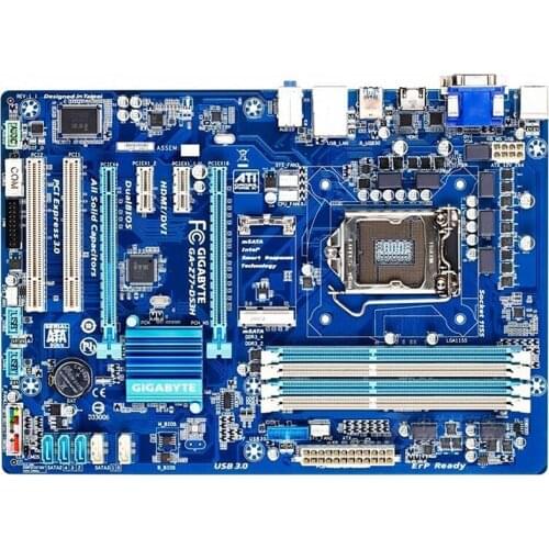 For Gigabyte GA-Z77-DS3H Original Used Desktop Motherboard Z77-DS3H Z77 LGA 1155 i3 i5 i7 DDR3 32G SATA3 ATX