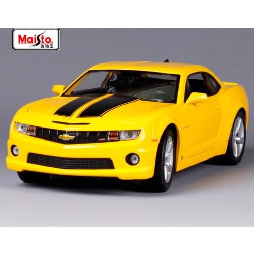 Maisto 1:18 2010 Chvrolet Camaro SS RS Sports Car yellow Diecast Model Car Toy New In Box Free Shipping 31173