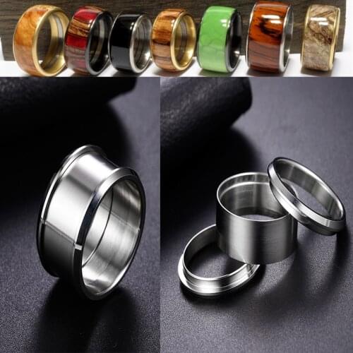 2020 ins Handmade Cool Ring Set Metal Blank Ring DIY Jewelry Gift Making Supplies Self-Creation Stainless Steel Ring