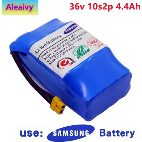 Genuine 36V Battery Packs 4400mAh 4.4ah Rechargeable Lithium ion battery for Electric Self Balancing Scooter HoverBoard Unicycle