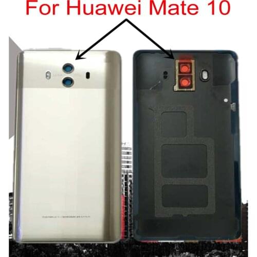 Original Mate10 Glass Rear Housing For Huawei Mate 10 Pro With Fingerprint Sensor + Camera Lens + Flash Light Battery Cover Case