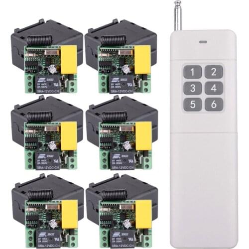 AC 220V 6CH 6 Channel 200-3000M Transmitter Wireless Remote Control Light Switch Lamp Light LED Remote Mini Receiver