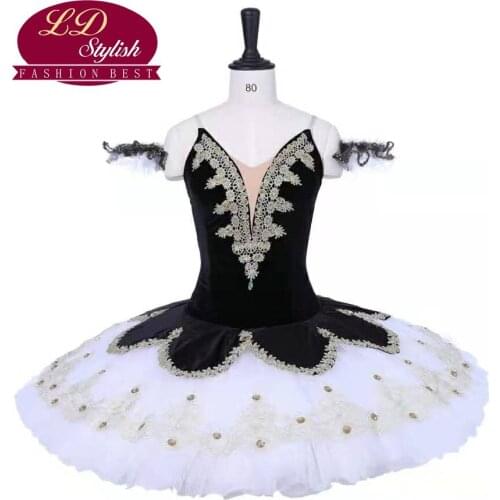 Don Quixote Adult Professional Ballet Dance Costumes Black White Pancake Ballet Tutu Apperal Stage Performance Tutus