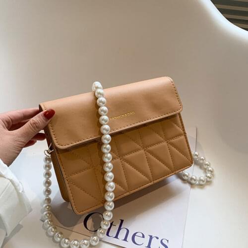 Simple Square Handbags For Women Designer Sewing Thread Crossbody Bags Pu Leather Female Shoulder Bag Luxury Lady Small Bag