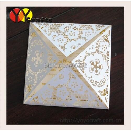 Luxurious invitation card 50sets/lot,laser cut beautiful handmade invitation card for christmas