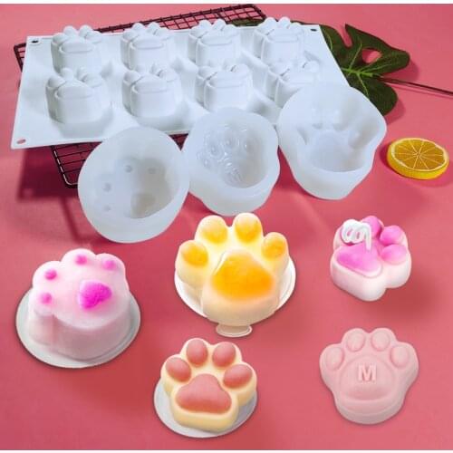 Cat Claw Silicone Mold Resin Mold Dog Claw Mousse Cake Mold Candle Making Kit DIY Mirror Epoxy Mold Fondant Tools Soap Form
