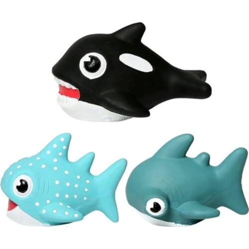 Cute Animal Whale Shark Shaped Squeak Latex Toy Pet Dogs Puppy Bite Chew Squeaky Latex Toys