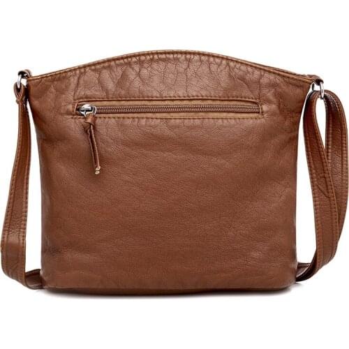 Multi-Compartment PU Leather Bag Soft Leather Crossbody Shoulder Bag Women NIN668