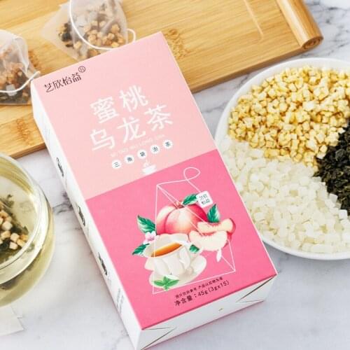 Oolong Peach Tea Bag Flower Tea Combination Flower Fruit Tea White Peach Oolong Tea Fruit Tea Bubble Tea Cold Bubble Tea Bag E59
