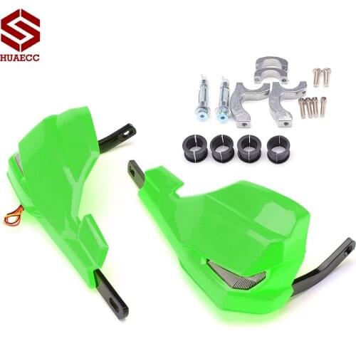 Pair Motocross 22mm 28mm Handguard Handlebar Hand Guards with DRL Indicator for Kawasaki Yamaha Honda