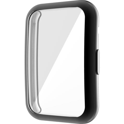 TPU Soft Full Screen Glass Protector Case Shell Edge Frame For Huawei Watch Fit Strap Band Protective Bumper Cover Accessories