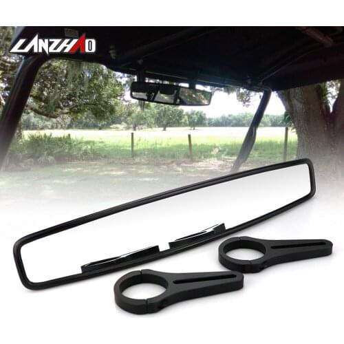 15" Pro Wide HD Off Road Race UTV Center Rear View Mirror Convex + 1.75" Clamp for Polaris RZR 800 1000 S 900 XP 1000 John Deere
