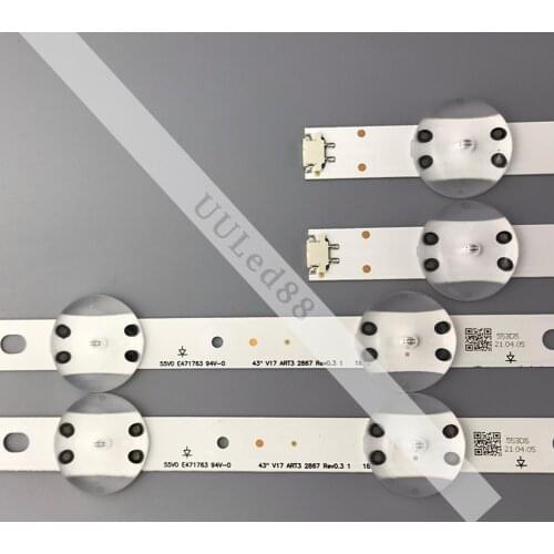 10set=40pcs(20pcs*A+20PCS*B) LED Strip for LG 43UJ6565 43UJ6525 43LV340C 94V-0 43'' V17 ART3 2867 TV 43LJ614V 43UJ670V LC430DQE